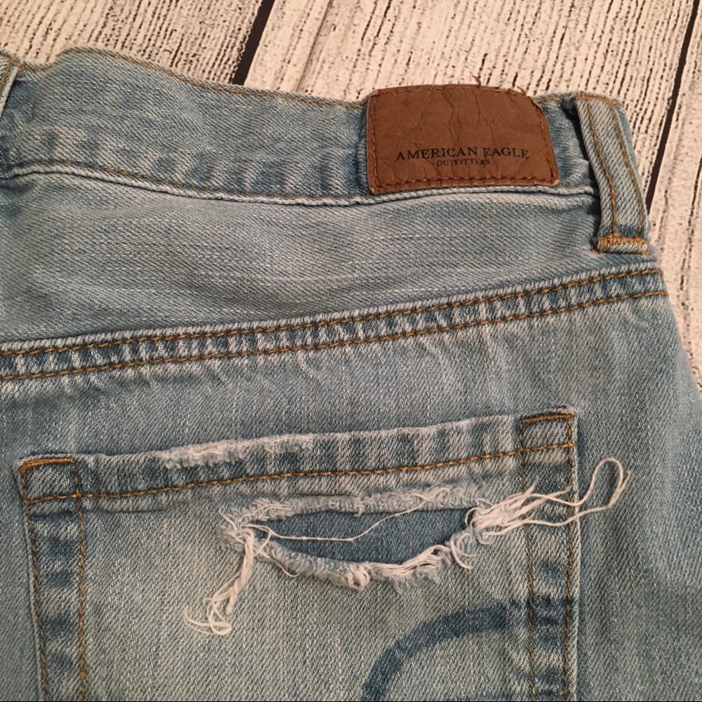 American Eagle Hi Rise Festival Distressed Shorts - Picture 5 of 13